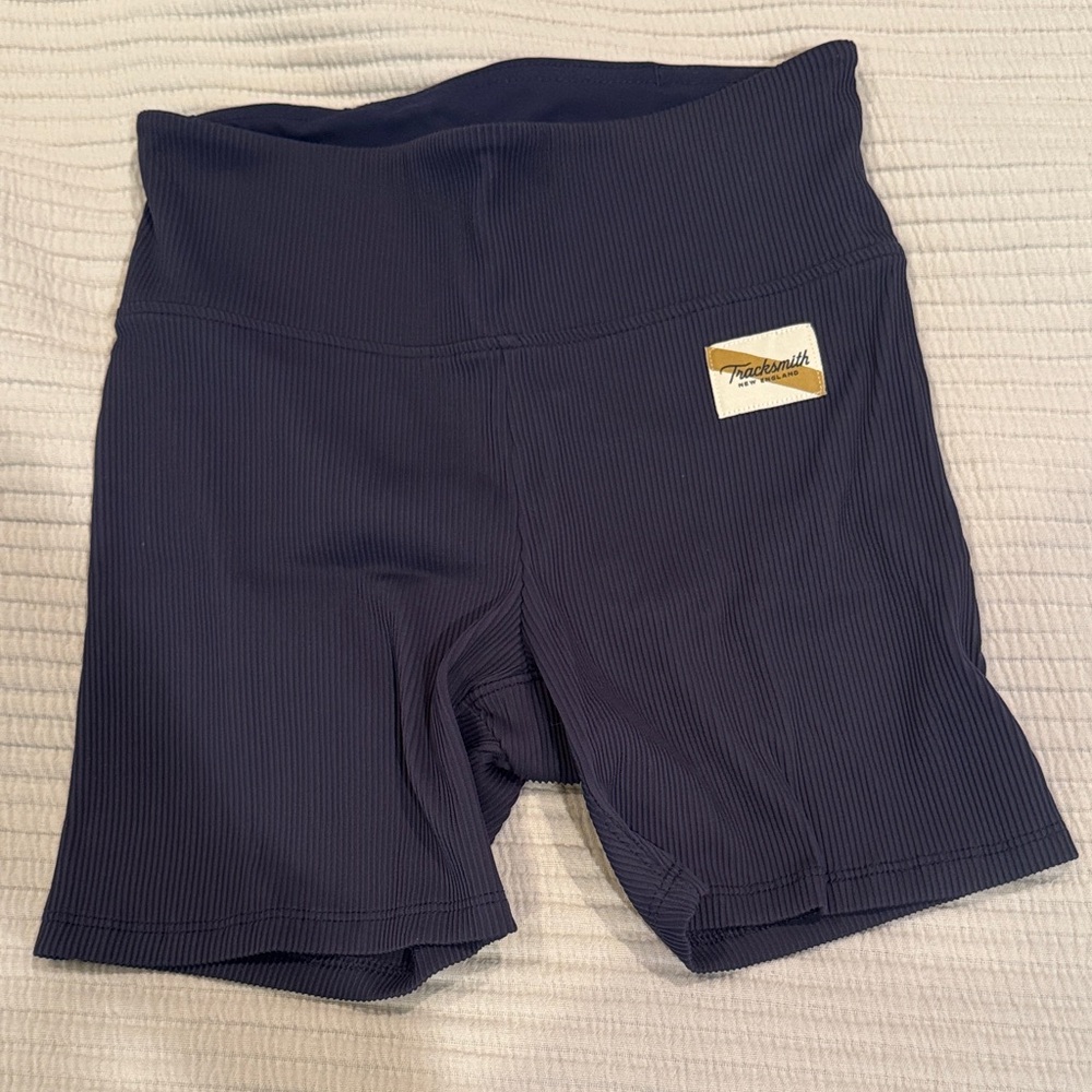 Tracksmith Small Navy Blue Fells Shirt Tight